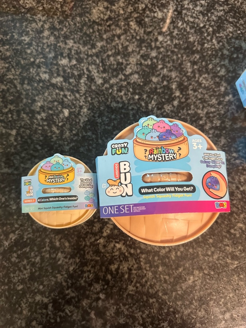 Crazy Fun Rainbow Mystery Squishy Bun and Mini Mystery Squishy Bun
